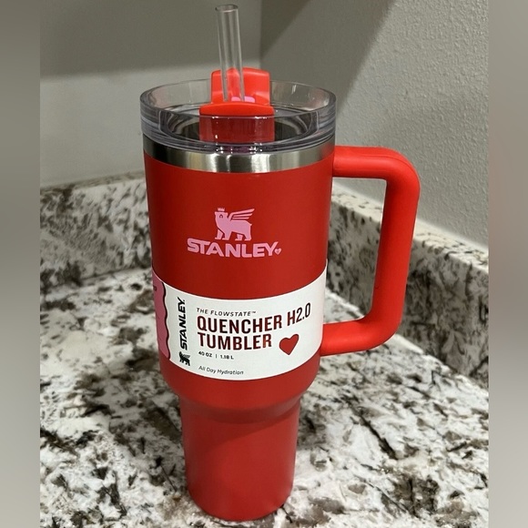 Stanley Other - Stanley TARGET RED VALENTINES Soft Matte Flowstate 40oz Quencher H2.0 Tumbler